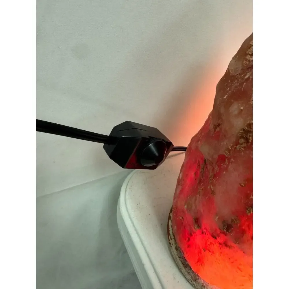 Himalayan Salt Lamp 10 in. Tall with Dimmer Switch Night Light Table Lamp